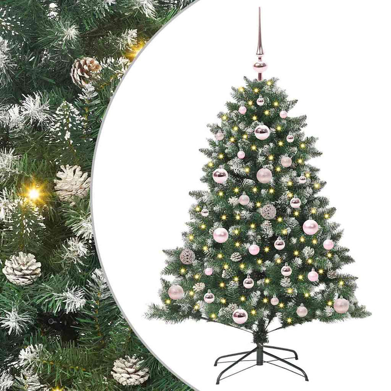 ギャラリービューアに画像をロードする, Vidaxl kunstkerstboom met 150 led groen 120 cm pvc en plastic en staal
