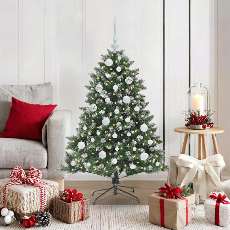 Afbeelding laden in galerijviewer, Vidaxl kunstkerstboom met 150 led groen 120 cm pvc en plastic en staal

