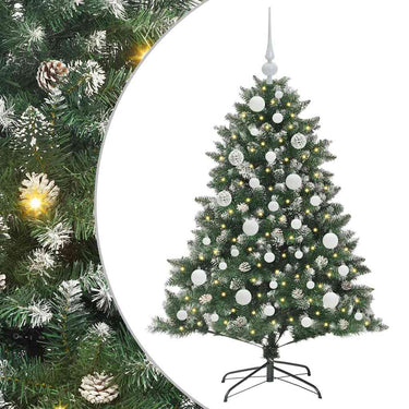 Vidaxl kunstkerstboom met 150 led groen 120 cm pvc en plastic en staal