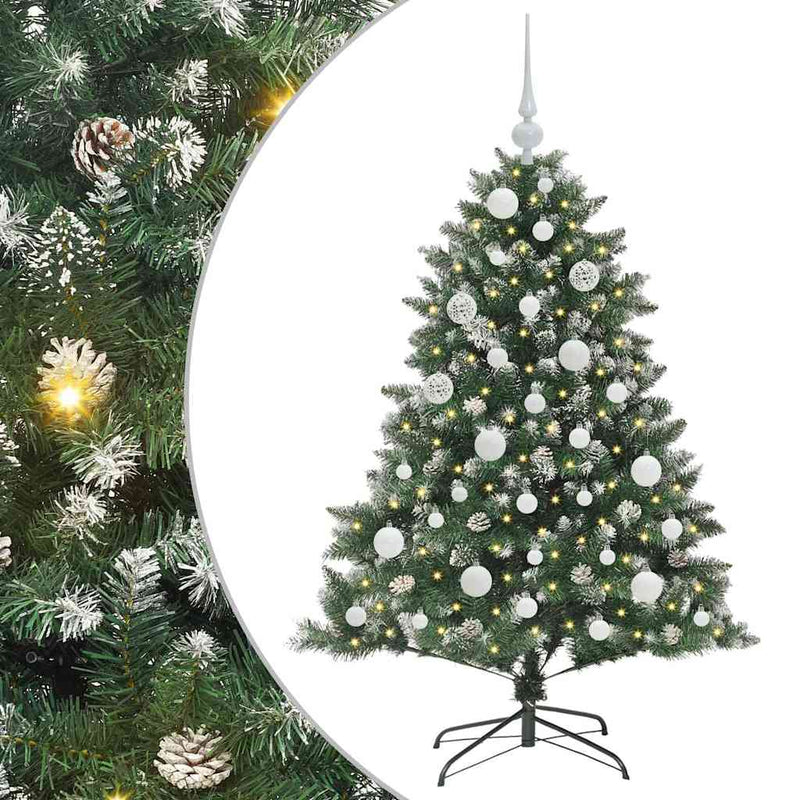 Afbeelding laden in galerijviewer, Vidaxl kunstkerstboom met 150 led groen 120 cm pvc en plastic en staal
