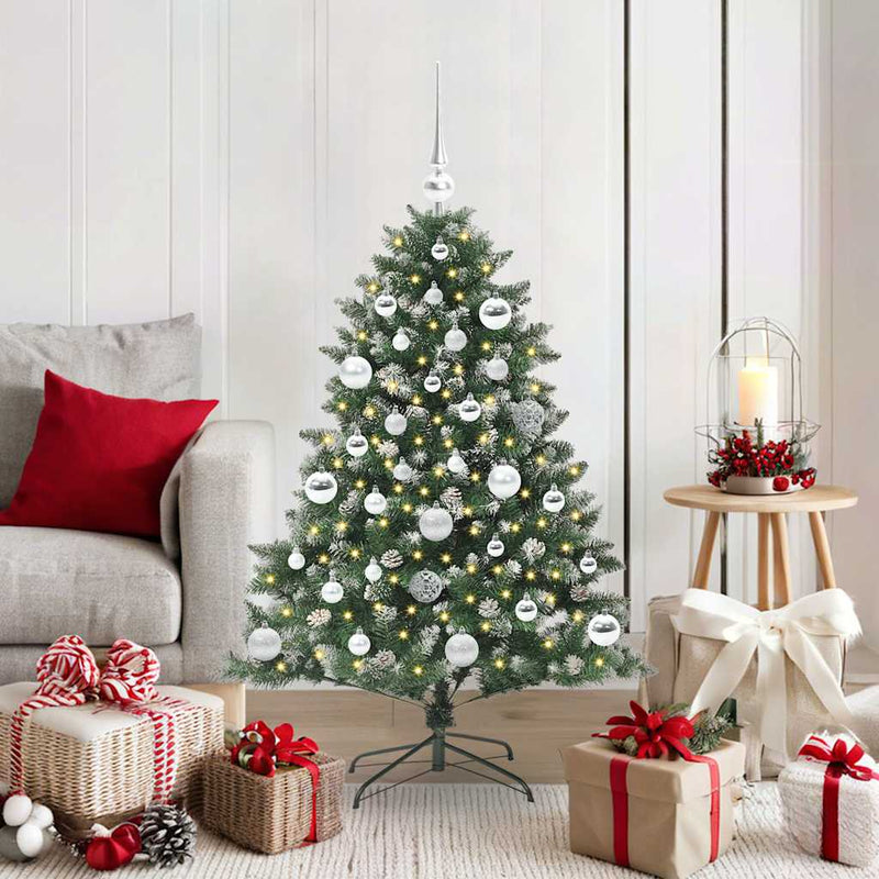 Afbeelding laden in galerijviewer, Vidaxl kunstkerstboom met 150 led groen 120 cm pvc en plastic en staal
