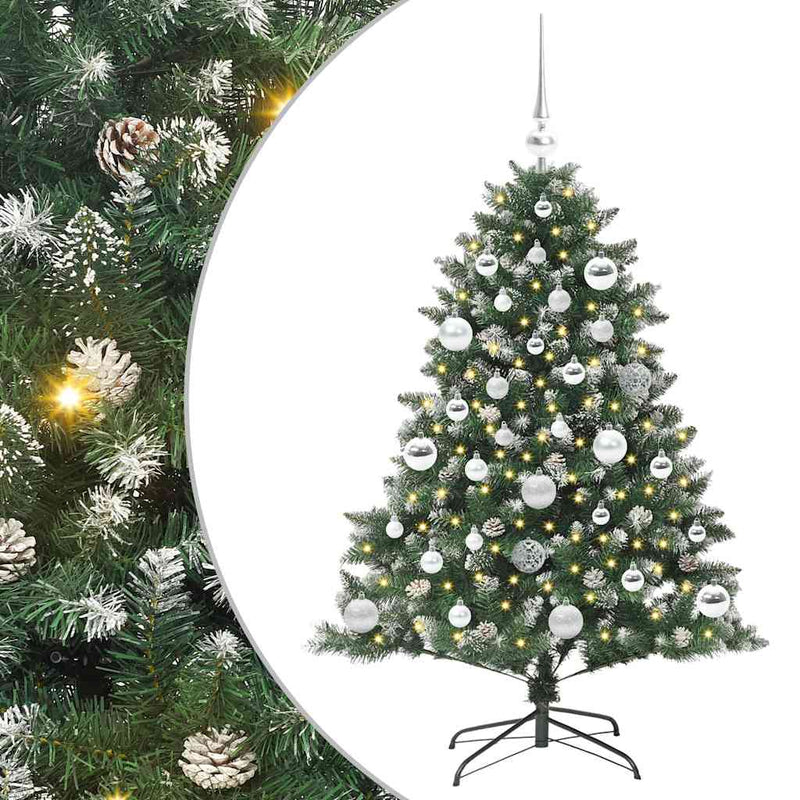 Afbeelding laden in galerijviewer, Vidaxl kunstkerstboom met 150 led groen 120 cm pvc en plastic en staal
