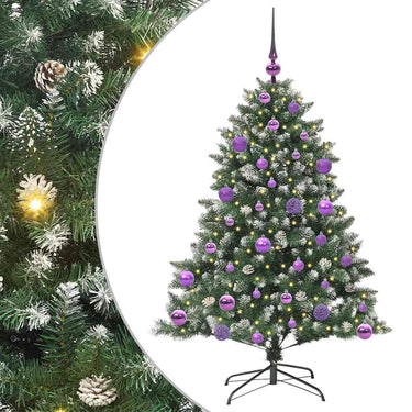 Vidaxl kunstkerstboom met 150 led groen 120 cm pvc en plastic en staal