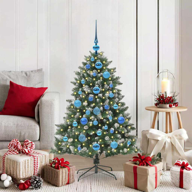 Afbeelding laden in galerijviewer, Vidaxl kunstkerstboom met 150 led groen 120 cm pvc en plastic en staal

