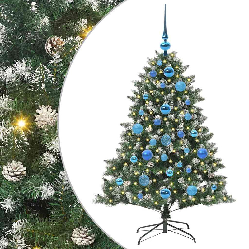 Afbeelding laden in galerijviewer, Vidaxl kunstkerstboom met 150 led groen 120 cm pvc en plastic en staal
