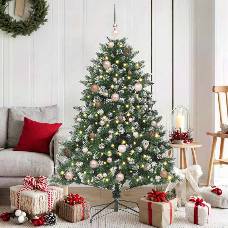 ギャラリービューアに画像をロードする, Vidaxl kunstkerstboom met 150 led groen 150 cm pvc en plastic en staal
