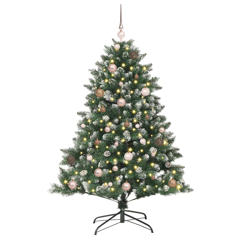 ギャラリービューアに画像をロードする, Vidaxl kunstkerstboom met 150 led groen 150 cm pvc en plastic en staal

