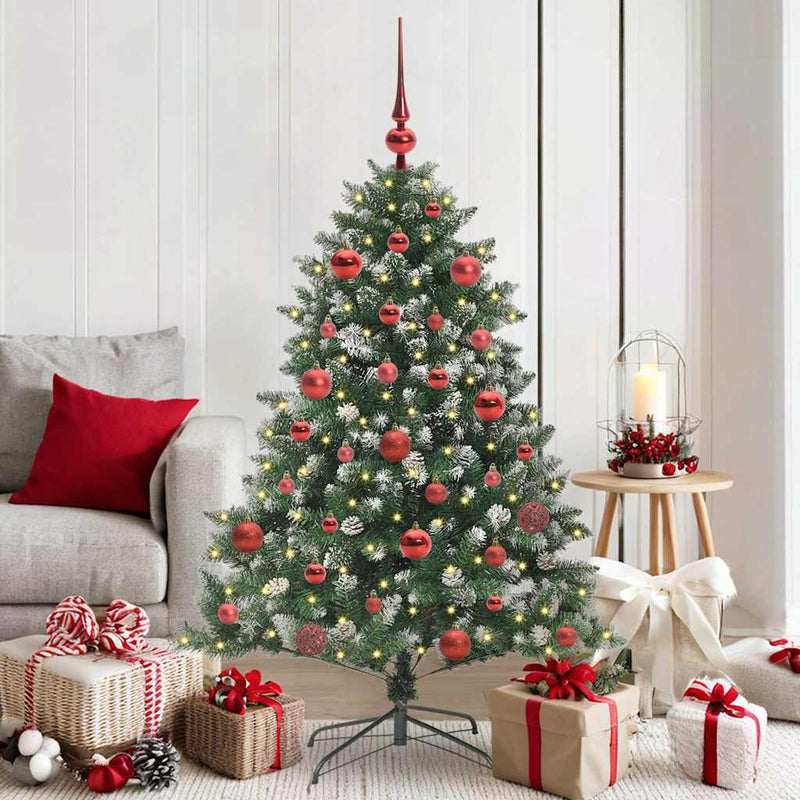 Afbeelding laden in galerijviewer, Vidaxl kunstkerstboom met 150 led groen 150 cm pvc en plastic en staal
