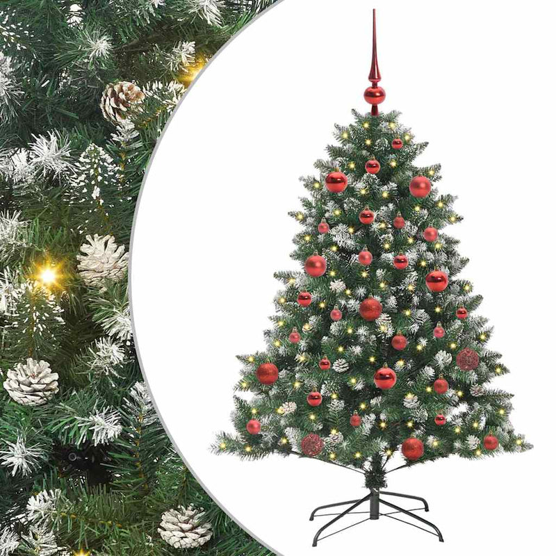 Afbeelding laden in galerijviewer, Vidaxl kunstkerstboom met 150 led groen 150 cm pvc en plastic en staal
