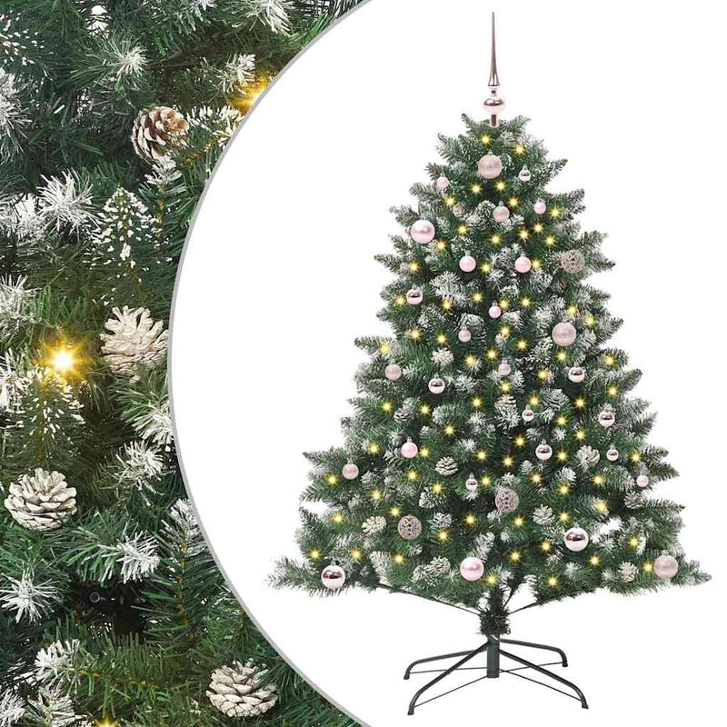 Afbeelding laden in galerijviewer, Vidaxl kunstkerstboom met 150 led groen 150 cm pvc en plastic en staal
