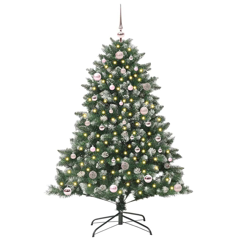 Afbeelding laden in galerijviewer, Vidaxl kunstkerstboom met 150 led groen 150 cm pvc en plastic en staal
