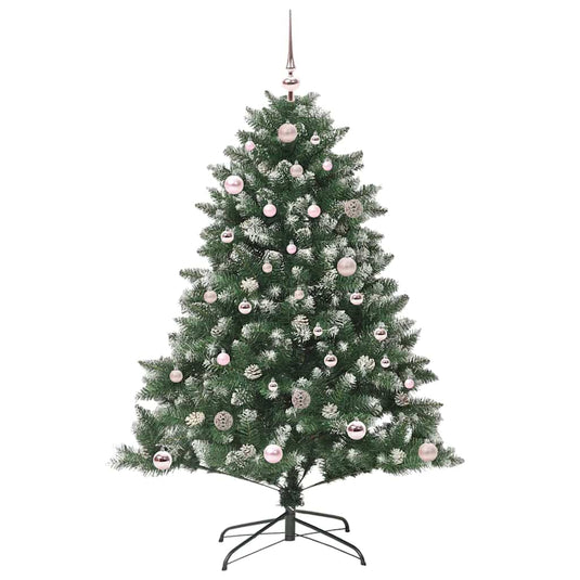 Vidaxl kunstkerstboom met 150 led groen 150 cm pvc en plastic en staal