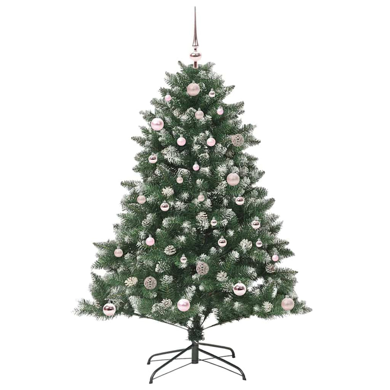 Afbeelding laden in galerijviewer, Vidaxl kunstkerstboom met 150 led groen 150 cm pvc en plastic en staal
