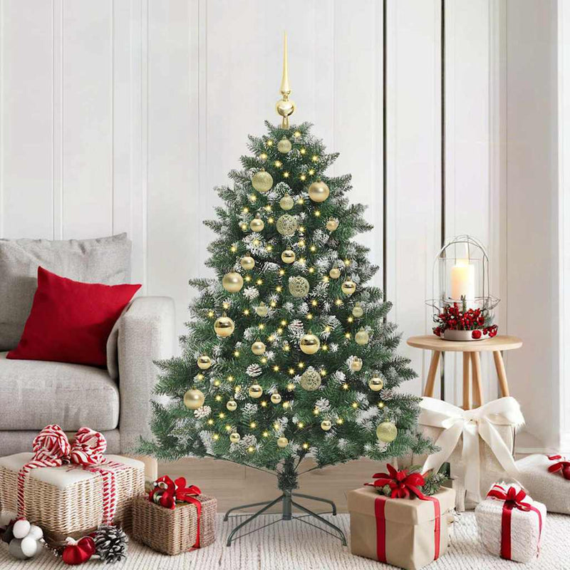 Afbeelding laden in galerijviewer, Vidaxl kunstkerstboom met 150 led groen 150 cm pvc en plastic en staal
