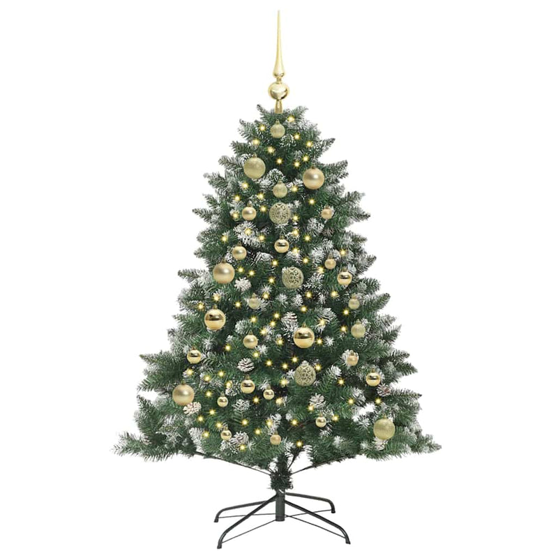 Afbeelding laden in galerijviewer, Vidaxl kunstkerstboom met 150 led groen 150 cm pvc en plastic en staal
