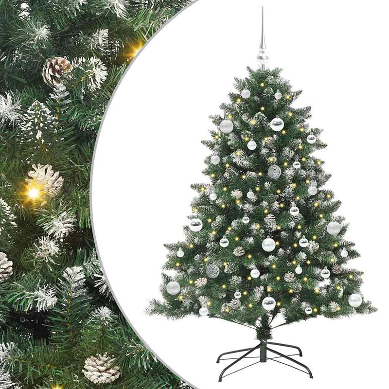 Afbeelding laden in galerijviewer, Vidaxl kunstkerstboom met 150 led groen 150 cm pvc en plastic en staal
