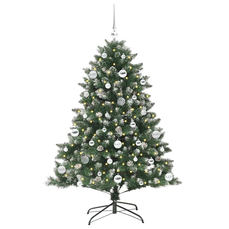 Afbeelding laden in galerijviewer, Vidaxl kunstkerstboom met 150 led groen 150 cm pvc en plastic en staal
