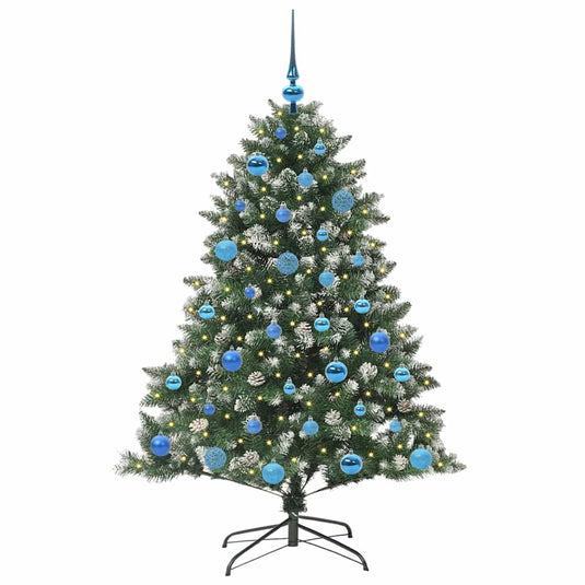Vidaxl kunstkerstboom met 150 led groen 150 cm pvc en plastic en staal