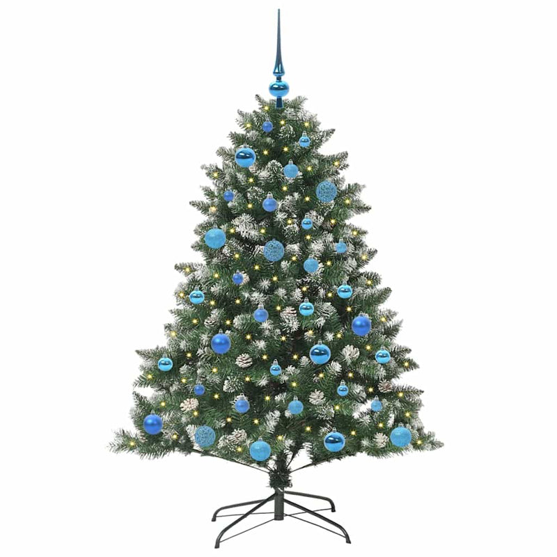 Afbeelding laden in galerijviewer, Vidaxl kunstkerstboom met 150 led groen 150 cm pvc en plastic en staal
