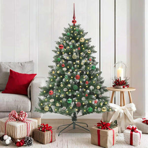 Vidaxl kunstkerstboom met 150 led groen 150 cm pvc en plastic en staal
