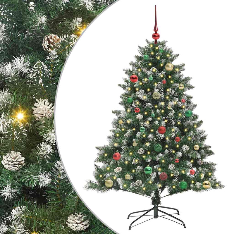 Afbeelding laden in galerijviewer, Vidaxl kunstkerstboom met 150 led groen 150 cm pvc en plastic en staal

