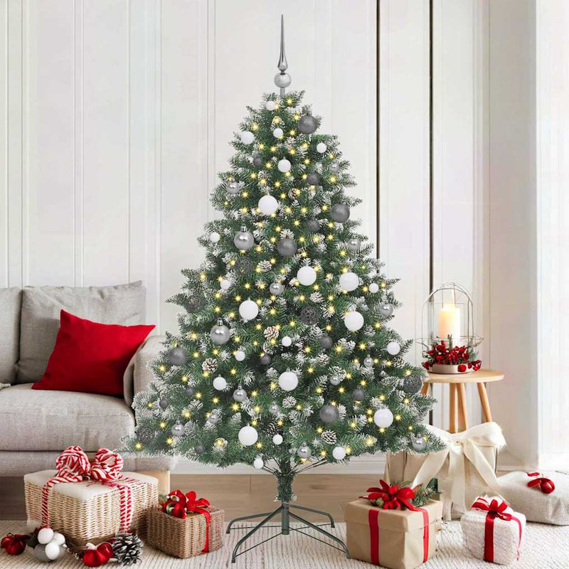 ギャラリービューアに画像をロードする, Vidaxl kunstkerstboom met 300 led groen 180 cm pvc en plastic en staal
