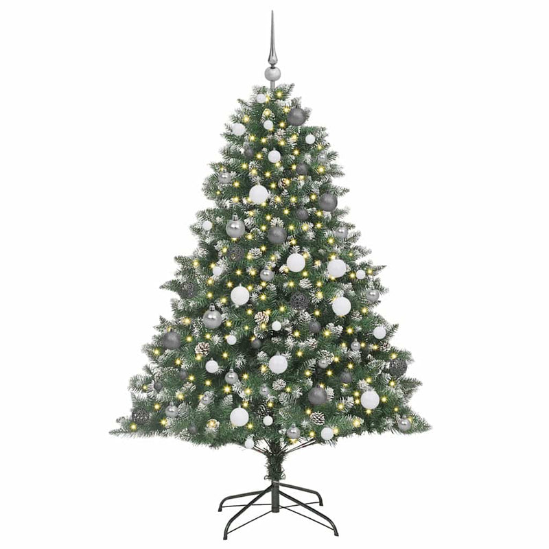 ギャラリービューアに画像をロードする, Vidaxl kunstkerstboom met 300 led groen 180 cm pvc en plastic en staal
