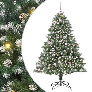 Vidaxl kunstkerstboom met 300 led groen 180 cm pvc en plastic en staal