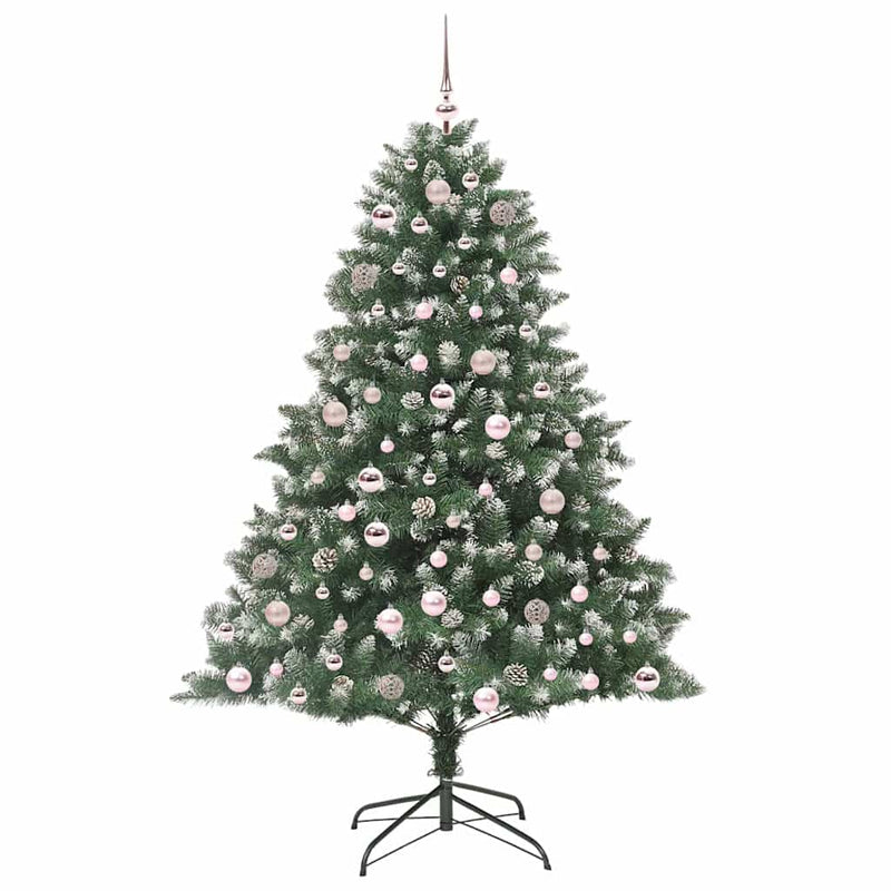 Afbeelding laden in galerijviewer, Vidaxl kunstkerstboom met 300 led groen 180 cm pvc en plastic en staal
