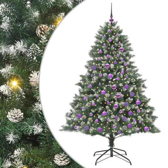 Vidaxl kunstkerstboom met 300 led groen 180 cm pvc en plastic en staal