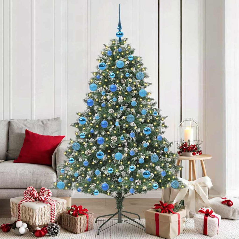 Afbeelding laden in galerijviewer, Vidaxl kunstkerstboom met 300 led groen 180 cm pvc en plastic en staal
