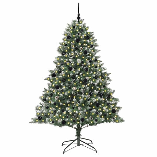 Vidaxl kunstkerstboom met 300 led groen 210 cm pvc en plastic en staal