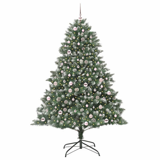 Vidaxl kunstkerstboom met 300 led groen 210 cm pvc en plastic en staal