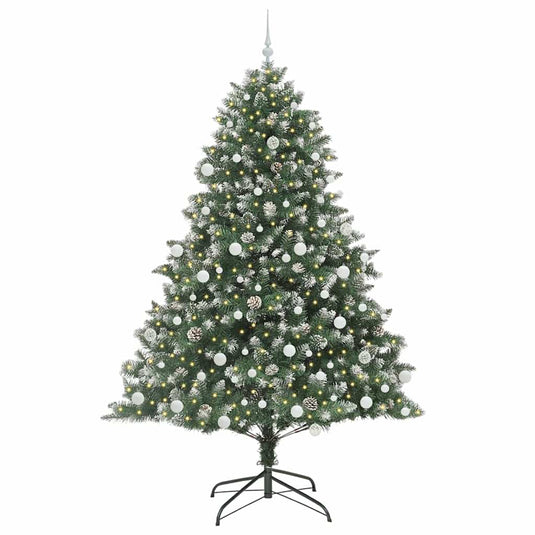 Vidaxl kunstkerstboom met 300 led groen 210 cm pvc en plastic en staal