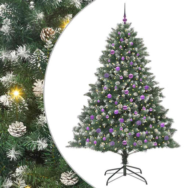 Vidaxl kunstkerstboom met 300 led groen 210 cm pvc en plastic en staal