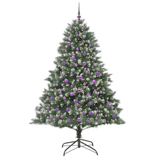 Vidaxl kunstkerstboom met 300 led groen 210 cm pvc en plastic en staal