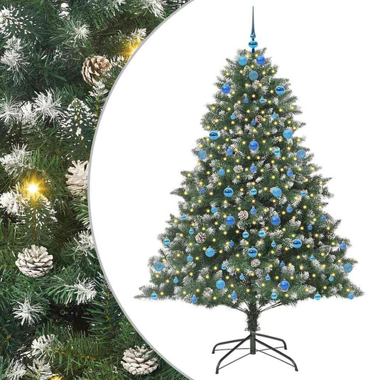 Vidaxl kunstkerstboom met 300 led groen 210 cm pvc en plastic en staal