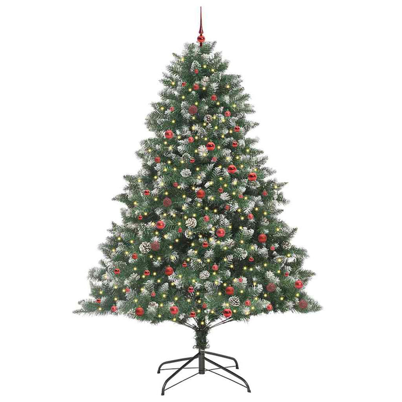 Afbeelding laden in galerijviewer, Vidaxl kunstkerstboom met 300 led groen 240 cm pvc en plastic en staal
