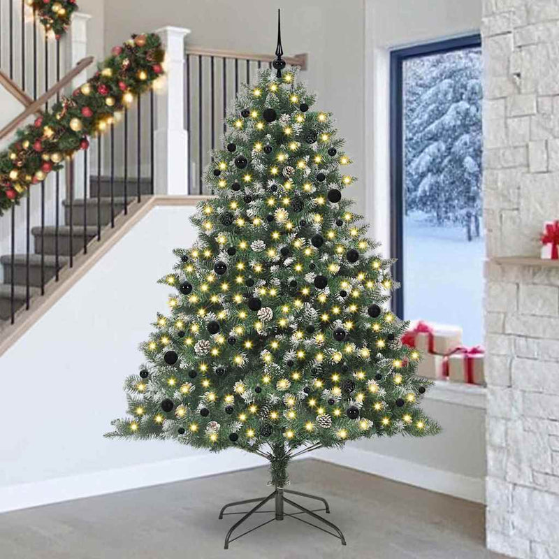 Afbeelding laden in galerijviewer, Vidaxl kunstkerstboom met 300 led groen 240 cm pvc en plastic en staal
