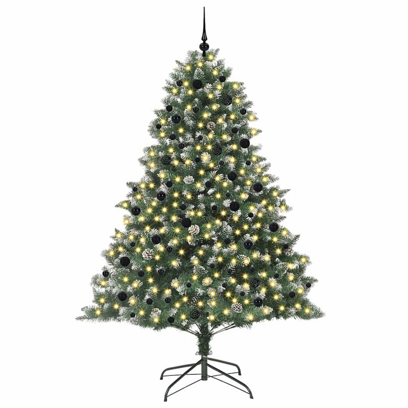 Afbeelding laden in galerijviewer, Vidaxl kunstkerstboom met 300 led groen 240 cm pvc en plastic en staal
