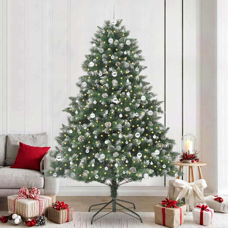 Afbeelding laden in galerijviewer, Vidaxl kunstkerstboom met 300 led groen 240 cm pvc en plastic en staal
