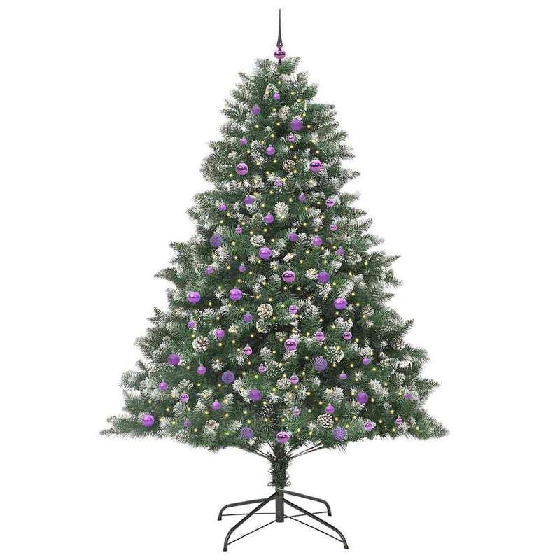 Afbeelding laden in galerijviewer, Vidaxl kunstkerstboom met 300 led groen 240 cm pvc en plastic en staal
