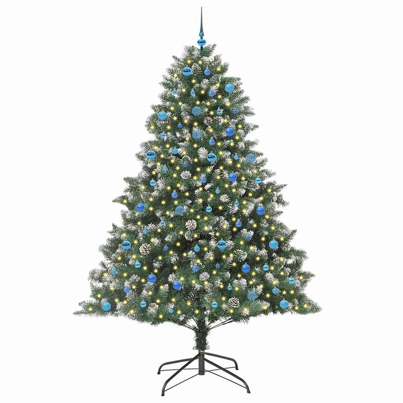 Afbeelding laden in galerijviewer, Vidaxl kunstkerstboom met 300 led groen 240 cm pvc en plastic en staal
