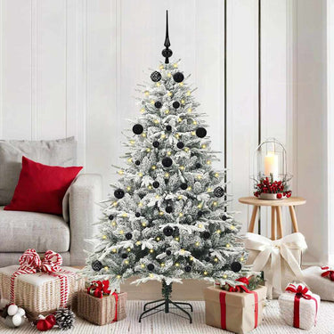 Vidaxl artificial pre-lit kerstboom met ballenset groen 150 cm