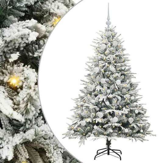 Vidaxl artificial pre-lit kerstboom met ballenset groen 150 cm