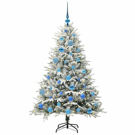 Vidaxl artificial pre-lit kerstboom met ballenset groen 150 cm