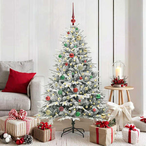 Vidaxl artificial pre-lit kerstboom met ballenset groen 150 cm