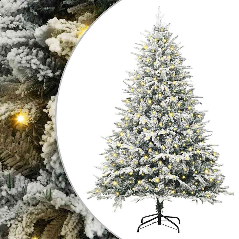 Afbeelding laden in galerijviewer, Vidaxl kunst kerstboom met verlichting groen 180 cm pvc en pe
