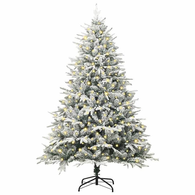 Afbeelding laden in galerijviewer, Vidaxl kunst kerstboom met verlichting groen 180 cm pvc en pe
