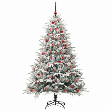 Vidaxl artificial pre-lit kerstboom met ballenset groen 180 cm